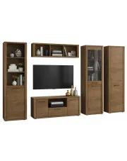 Klasyczny komplet mebli do salonu dąb lefkas - Aiken 13X w sklepie Edinos.pl