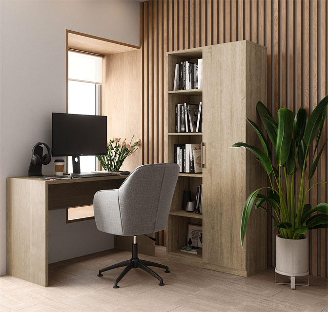 Regał do salonu na książki dąb sonoma Nodino