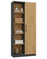 Regał z półkami do salonu dąb artisan + antracyt - Nodino w sklepie Edinos.pl