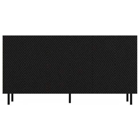 czarna komoda trzydrzwiowa do nowoczesnego salonu Xeni 5X