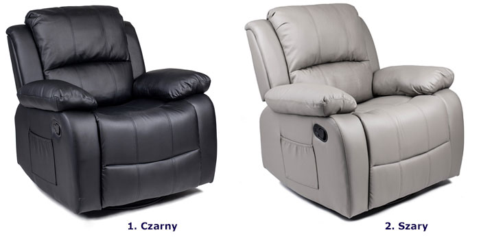 Czarny relaksacyjny fotel do salonu Tryton 3X