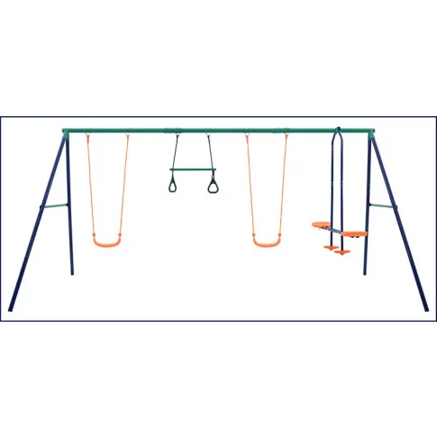 Huśtawka ogrodowa z kółkami gimnastycznymi Radiko