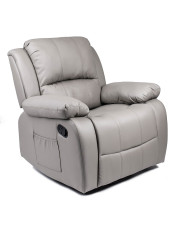 Szary elektryczny fotel z masażem - Tryton 3X w sklepie Edinos.pl