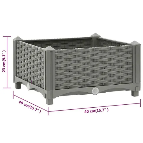 wymiary szaqrej donicy Uzi