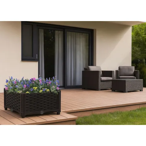 Wizualizacja czarnej donicy Athena