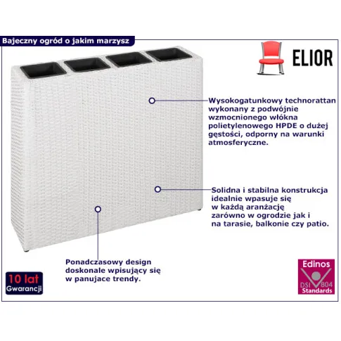 Biała duża donica Irlo