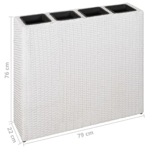 Wymiary biale donicy ogrodowej Irlo