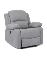 Szary rozkładany fotel z masażem - Tryton 4X w sklepie Edinos.pl
