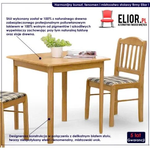 Fotografia Kwadratowy stół Bateria z kategorii Stoły