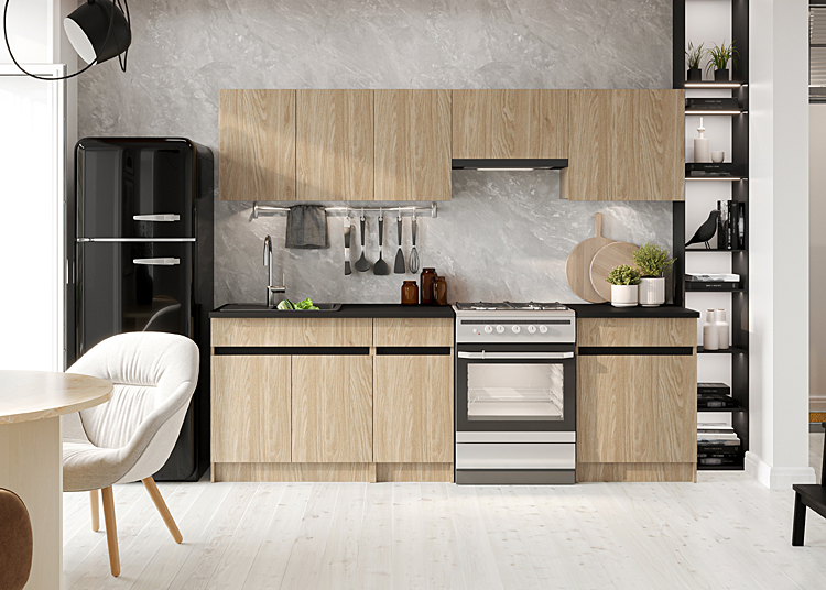 Wizualizacja aranżacji z wybranym zestawem mebli z kolekcji Staford