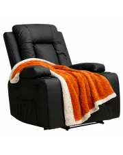 Czarny fotel masujący - Bergos 3X w sklepie Edinos.pl