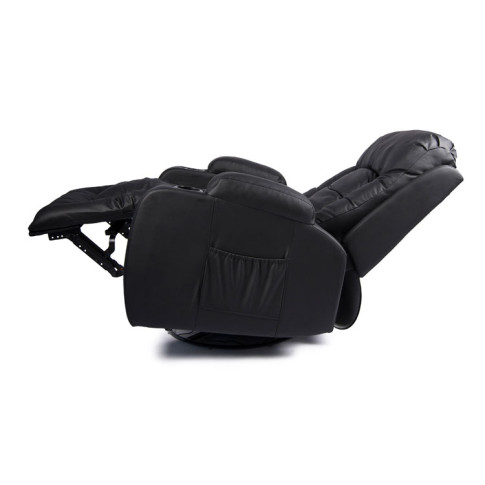 Czarny skórzany fotel relaksacyjny Imar 3X