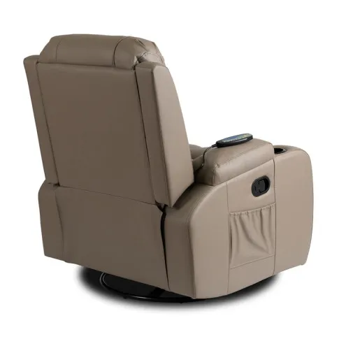 Szary fotel do masażu z ekoskóry Imar 3X