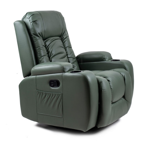 Zielony fotel wypoczynkowy z masażem Imar 3X