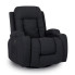 Czarny obrotowy fotel wypoczynkowy Imar 4X