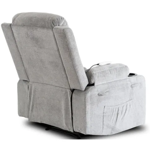 Szary fotel dla babci Bergos