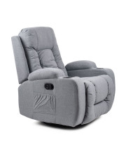 Szary masujący fotel wypoczynkowy do salonu - Imar 4X w sklepie Edinos.pl