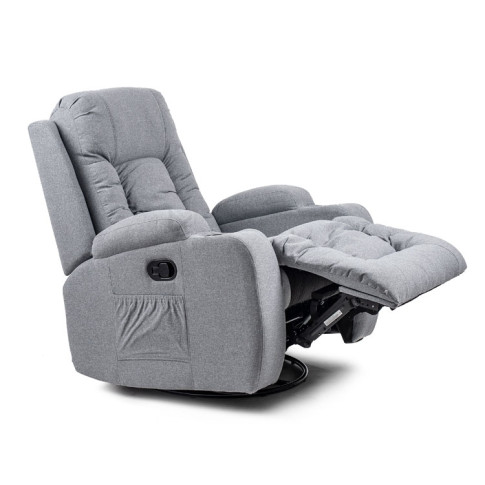 Szary obrotowy fotel z podnóżkiem Imar 4X