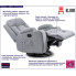 Szary wypoczynkowy fotel z masażem Imar 4X