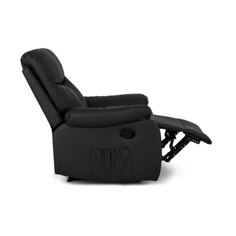 Czarny rozkładany fotel z masażem Edip 3X