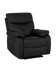 Czarny rozkładany fotel masujący do salonu - Edip 3X w sklepie Edinos.pl