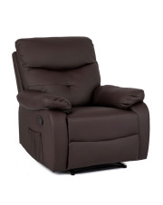 Brązowy fotel relaksacyjny do masażu - Edip 3X