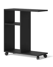 Czarny mobilny stolik pomocniczy - Emido 3X w sklepie Edinos.pl