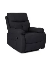 Czarny fotel z masażem do salonu - Edip 4X
