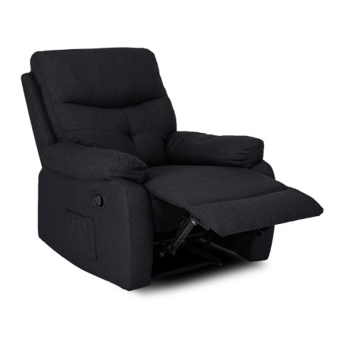 Czarny relaksacyjny fotel Edip 4X