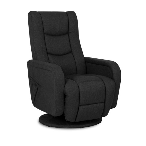 Czarny fotel relaksacyjny do salonu Adet 3X