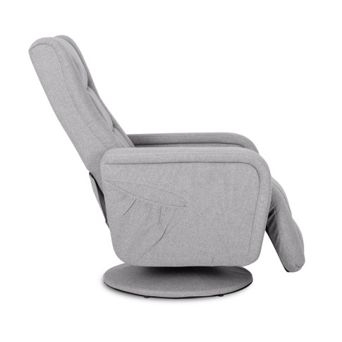 Jasnoszary fotel z masażami Adet 3X