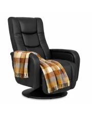 Czarny elegancki fotel masujący obrotowy - Rara 4X w sklepie Edinos.pl