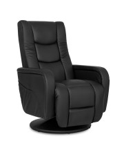 Czarny elegancki fotel masujący obrotowy - Adet 4X w sklepie Edinos.pl