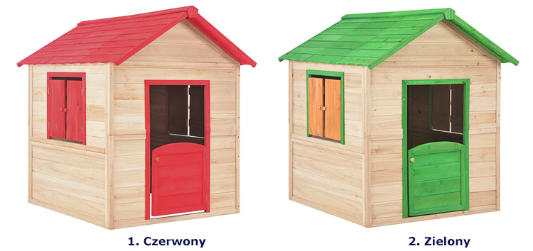 Kolory domku ogrodowego dla dzieci Kombo