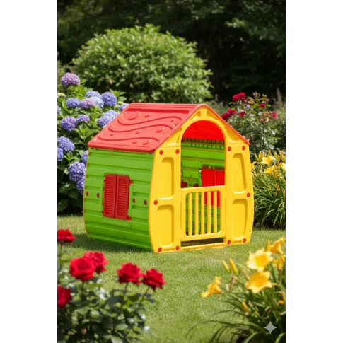 Kolorowy domek ogrodowy z drzwiczkami   Mico