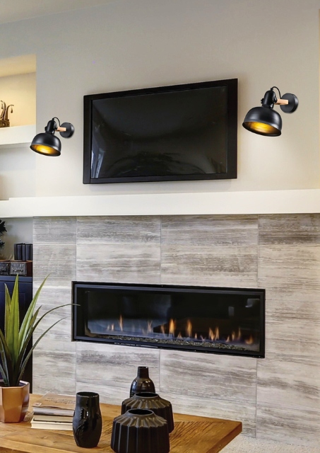 Czarny nowoczesny kinkiet - K183-Zotesi