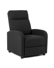 Czarny relaksacyjny fotel z podnóżkiem - Alho 3X w sklepie Edinos.pl