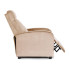 Beżowy fotel welurowy z podnóżkiem Alho 4X