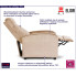 Beżowy klasyczny rozkładany fotel Alho 4X