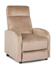 Beżowy rozkładany fotel welurowy - Alho 4X w sklepie Edinos.pl
