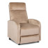 Beżowy rozkładany fotel welurowy - Alho 4X
