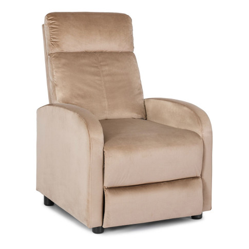 Beżowy welurowy fotel rozkładany Alho 4X