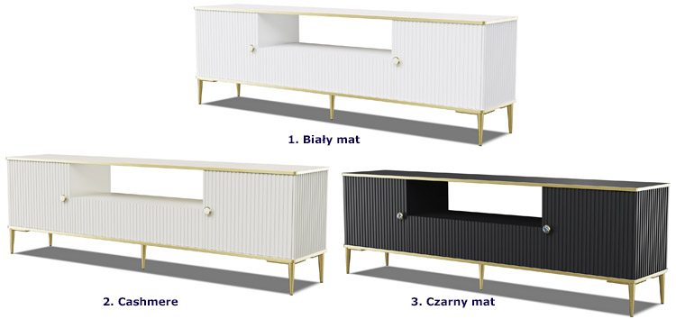 Dostępne kolory szafki na TV Olbia 4X