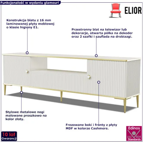 Szafka rtv glamour cashmere Donatella 4X