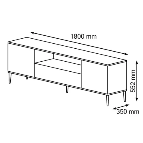 Wymiary szafki rtv Donatella 4X
