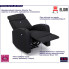 Czarny wypoczynkowy fotel Honet 3X