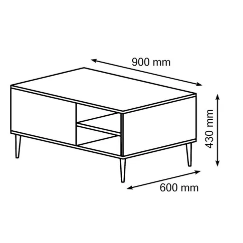 Wymiary stolika kawowego Donatella 5X