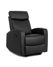Czarny rozkładany fotel z ekoskóry - Honet 4X w sklepie Edinos.pl