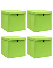 Zielony komplet 4 składanych pudełek do przechowywania - Dazo 4X w sklepie Edinos.pl