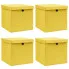 zestaw 4 żółtych pudełek do przechowywania Dazo 4X